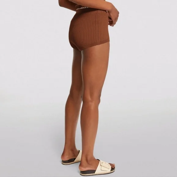 NWT ♡ SANDRO PARIS ♡ Ribbed Knit Lingerie Sleepwear Shorts SIZE 40 (MEDIUM) - Picture 7 of 16